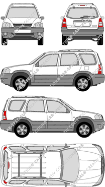 Mazda Tribute, station wagon, 5 Doors (2000)