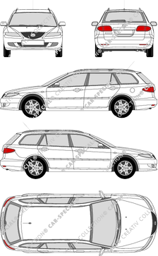 Mazda 6 station wagon, 2002–2006 (Mazd_038)
