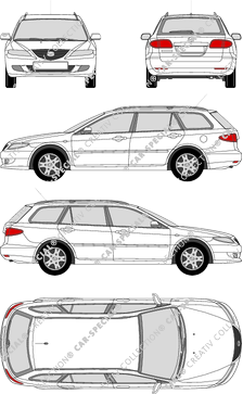 Mazda 6, Station wagon, 5 Doors (2002)