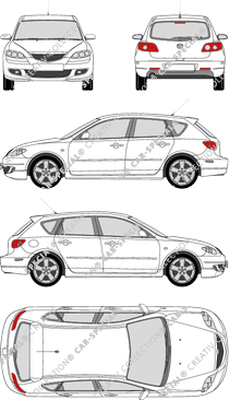 Mazda 3 Kombilimousine, 2003–2006 (Mazd_041)