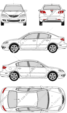 Mazda 3, Limousine, 4 Doors (2003)