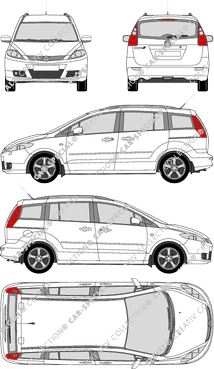 Mazda 5, Station wagon, 5 Doors (2005)