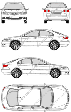 Mazda 6 Sport, Sport, Kombilimousine, 5 Doors (2006)