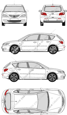 Mazda 3 Hayon, 2006–2009 (Mazd_050)