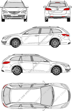 Mazda 6 Station wagon, 2008–2010 (Mazd_059)