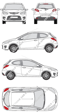 Mazda 2, 2008–2010 (Mazd_060)