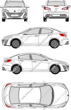 Mazda 3 Limousine, 2009–2013 (Mazd_062)