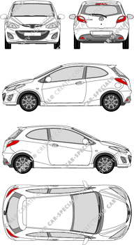 Mazda 2, 2010–2014 (Mazd_065)