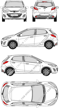 Mazda 2, 2010–2014 (Mazd_066)