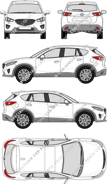 Mazda CX-5 station wagon, 2012–2016 (Mazd_068)