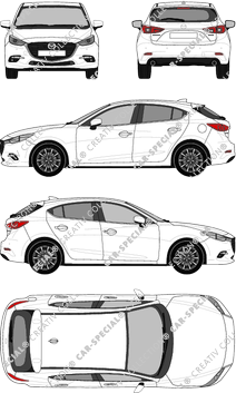 Mazda 3, Hatchback, 5 Doors (2017)
