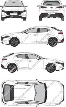 Mazda 3, Hayon, 5 Doors (2019)