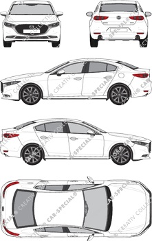 Mazda 3 berlina, attuale (a partire da 2019) (Mazd_081)