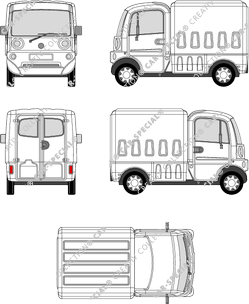 Aixam Multi-Truck Fourgon, Fourgon, furgone, vitre arrière (2003)