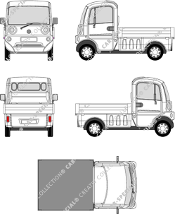 Aixam Multi-Truck Plateau Ridelles, Plateau Ridelles, pianale, Einzelkabine (2003)