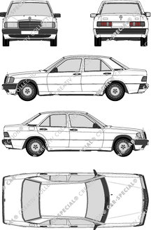 Mercedes-Benz 190, berlina, 4 Doors (1982)