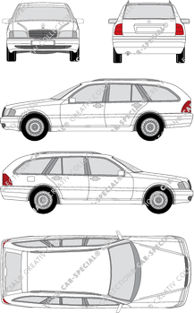 Mercedes-Benz C-Klasse T-Modell station wagon, 1996–2001 (Merc_007)