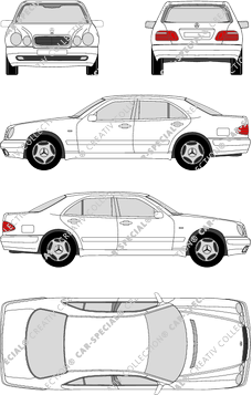 Mercedes-Benz E-Klasse limusina, 1995–2002 (Merc_010)