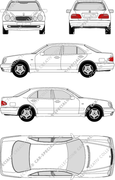 Mercedes-Benz E-Klasse berlina, 1995–2002 (Merc_010)