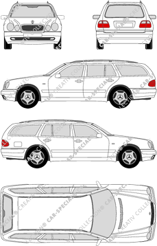 Mercedes-Benz E-Klasse T-Modell Station wagon, 1996–2003 (Merc_011)