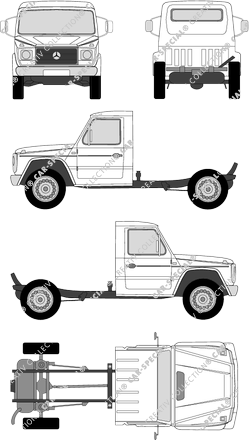 Mercedes-Benz G-Klasse, Châssis pour superstructures, 2 Doors (1979)