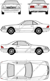 Mercedes-Benz SL Hard-Top, R129, Hard-Top, Roadster, 2 Doors (1989)