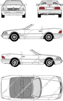 Mercedes-Benz SL cabriolet, 1989–2001 (Merc_023)