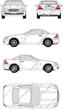 Mercedes-Benz SLK Convertible, 2000–2004 (Merc_024)
