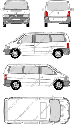 Mercedes-Benz V-Klasse camionnette, 1996–2003 (Merc_025)