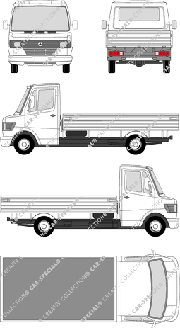 Mercedes-Benz T1, Pritsche, Hochlader, Radstand lang, Einzelkabine