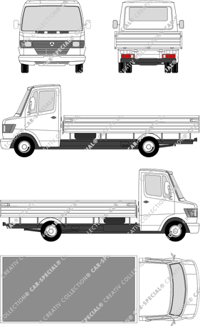 Mercedes-Benz T1, Pritsche, Hochlader, Radstand lang, Einzelkabine