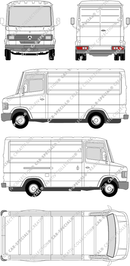 Mercedes-Benz T2, Kastenwagen, Radstand kurz (1986)