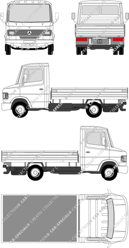 Mercedes-Benz T2, platform, short wheelbase, single cab (1986)