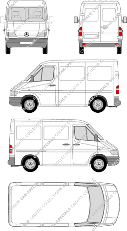 Mercedes-Benz Sprinter van/transporter, 1995–2000 (Merc_063)