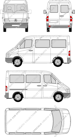 Mercedes-Benz Sprinter camionnette, 1995–2000 (Merc_068)