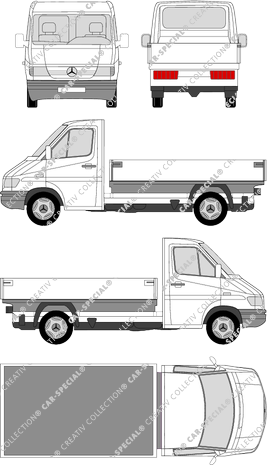 Mercedes-Benz Sprinter, pianale, empattement  moyen, Einzelkabine (1995)