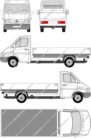 Mercedes-Benz Sprinter, Pritsche, Radstand lang, Einzelkabine (1995)