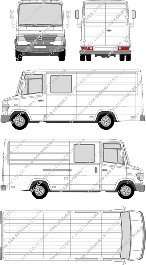 Mercedes-Benz Vario, furgone, lang, Doppelkabine (1996)