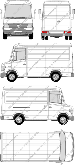 Mercedes-Benz Vario, van/transporter, high roof, short wheelbase (1996)