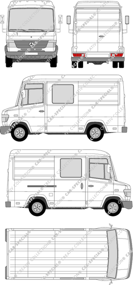 Mercedes-Benz Vario, van/transporter, high roof, double cab (1996)
