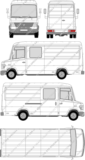 Mercedes-Benz Vario, Kastenwagen, Hochdach, lang, Doppelkabine (1996)