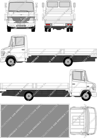 Mercedes-Benz Vario, platform, very long, single cab (1996)