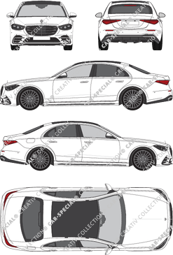 Mercedes-Benz S-Klasse Limousine, actuel (depuis 2020) (Merc_1000)