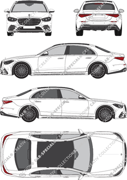 Mercedes-Benz S-Klasse Limousine, current (since 2020) (Merc_1001)