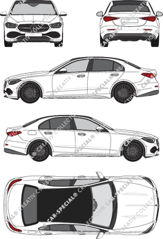 Mercedes-Benz C-Klasse limusina, actual (desde 2021) (Merc_1007)