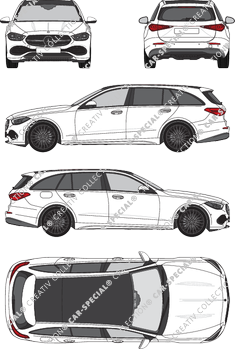 Mercedes-Benz C-Klasse T-Modell station wagon, attuale (a partire da 2021) (Merc_1008)