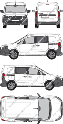 Mercedes-Benz Citan, van/transporter, double cab, Rear Wing Doors, 2 Sliding Doors (2021)