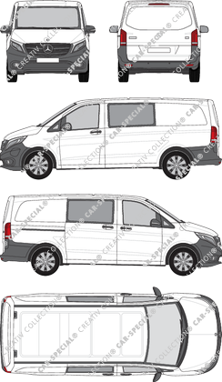 Mercedes-Benz eVito Mixto van/transporter, 2019–2023 (Merc_1114)