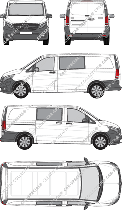 Mercedes-Benz eVito Mixto van/transporter, 2019–2023 (Merc_1116)
