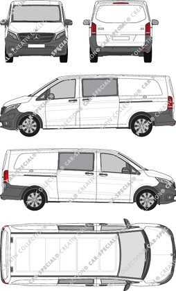 Mercedes-Benz eVito Mixto van/transporter, 2019–2023 (Merc_1119)